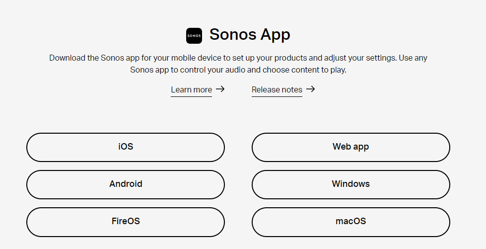 Download the Sonos App screenshot