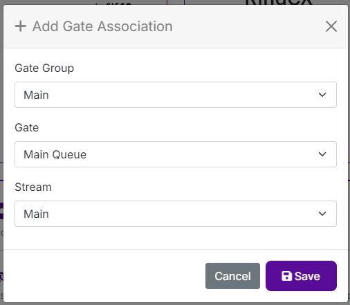 Set up Gate Association screenshot RingCX music and messages on hold app by Easy On Hold.